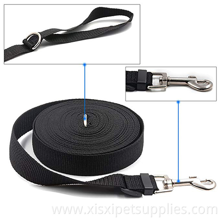 Extra Long Line Training Dog Leash 6ft 30ft 50ft 100ft 160ft 200ft for Dogs Nylon,imitated Nylon + Titanium Alloy Hook Black